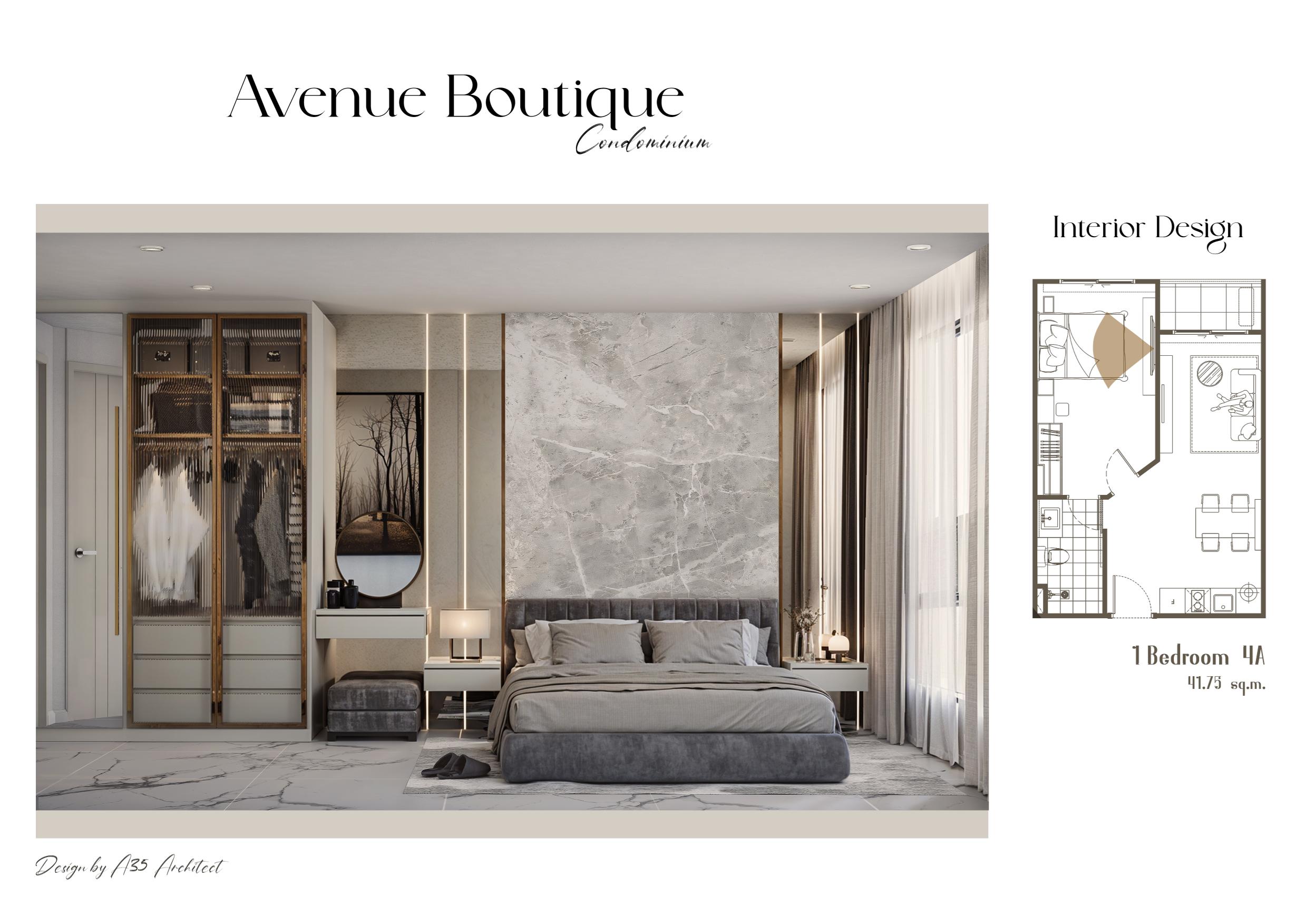 ขายคอนโด Avenue Boutique Condominium พัทยากลาง มีห้องสตูดิโอ 1 และ 2 ห้องนอน